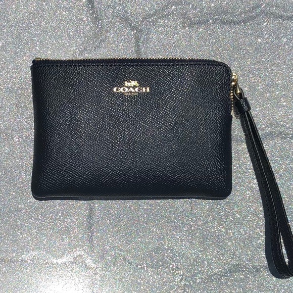 COACH Corner Zip Wristlet, Navy - Picture 3 of 9